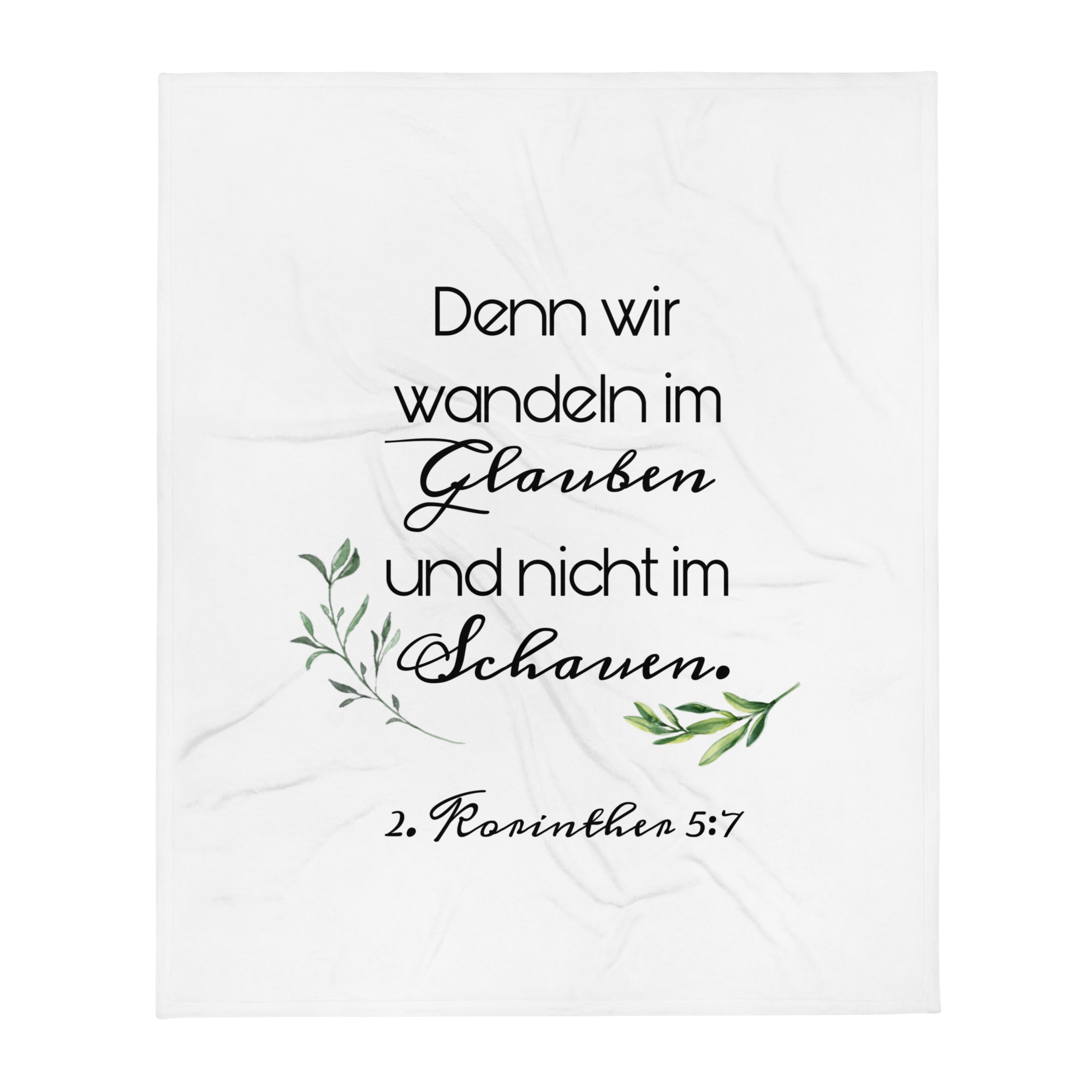 Im Glauben wandeln – Kuscheldecke | 2. Korinther 5,7 – Bild 2