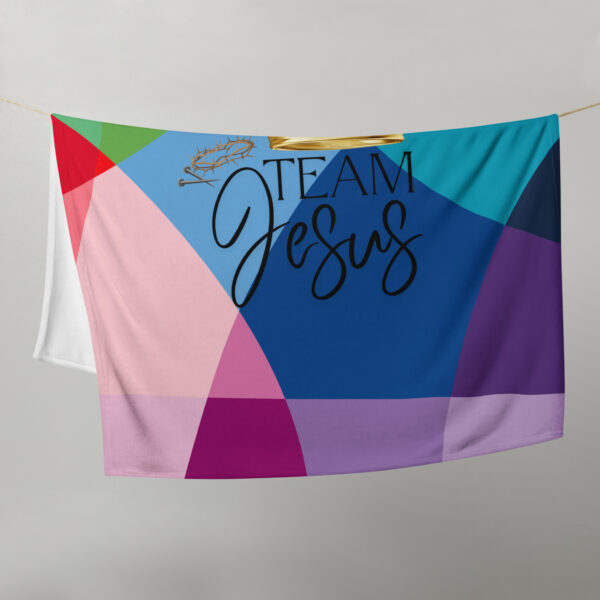 Team Jesus – Krone in Farben Kuscheldecke – Bild 5
