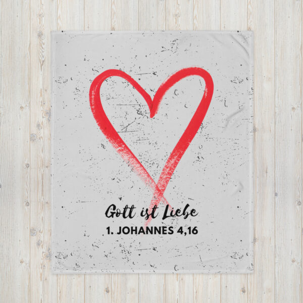 Gott ist Liebe Motiv 4 | Kuscheldecke – Bild 4