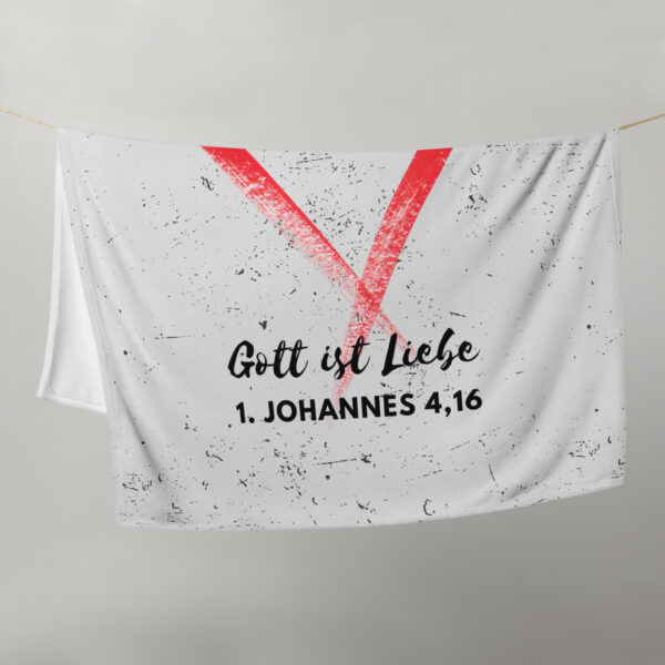 Gott ist Liebe Motiv 4 | Kuscheldecke – Bild 5