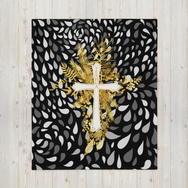 Yeshua – Golden Cross Edition | Kuscheldecke – Bild 4