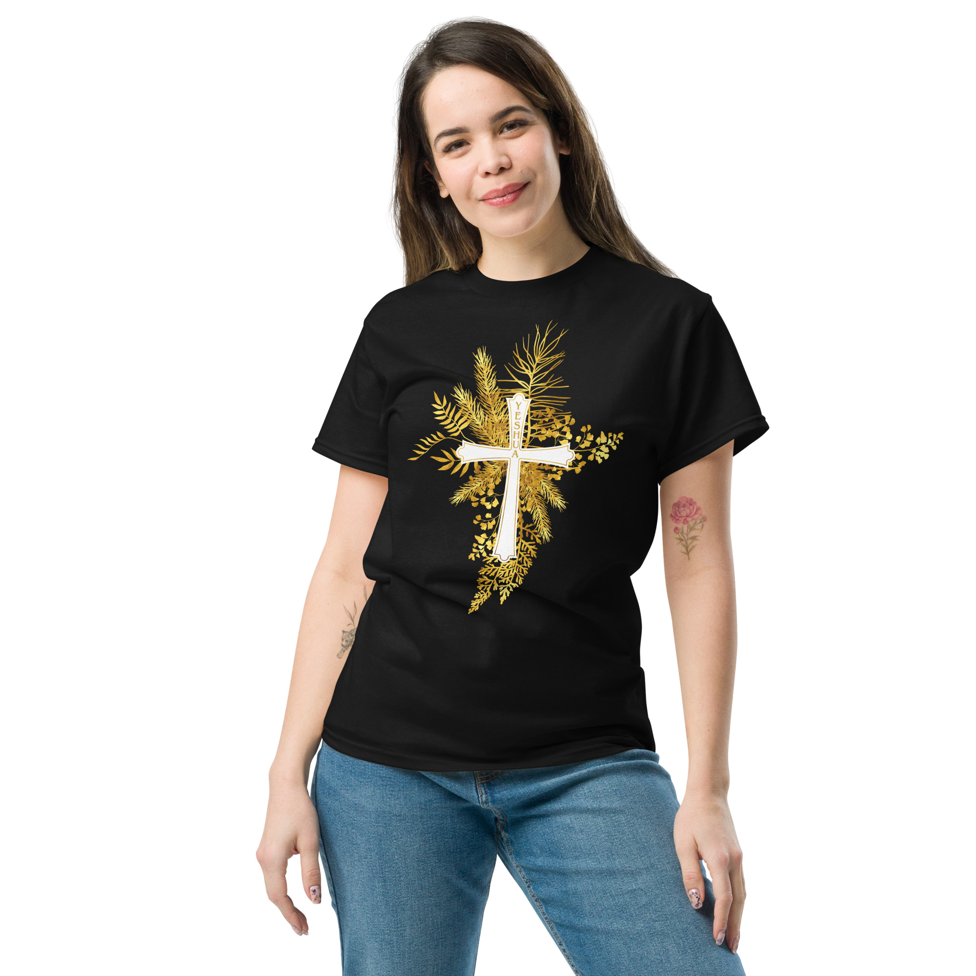 Yeshua – Golden Cross Edition | T-Shirt für alle