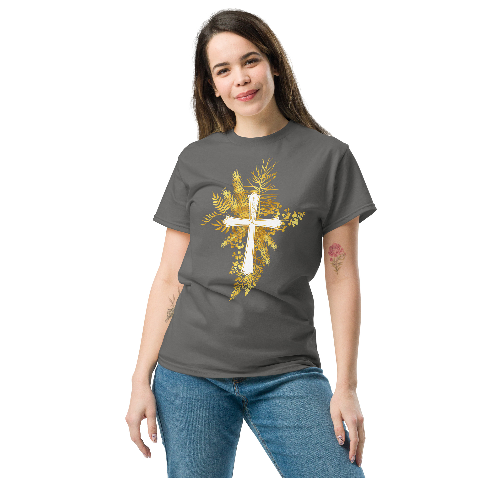 Yeshua – Golden Cross Edition | T-Shirt für alle – Bild 8