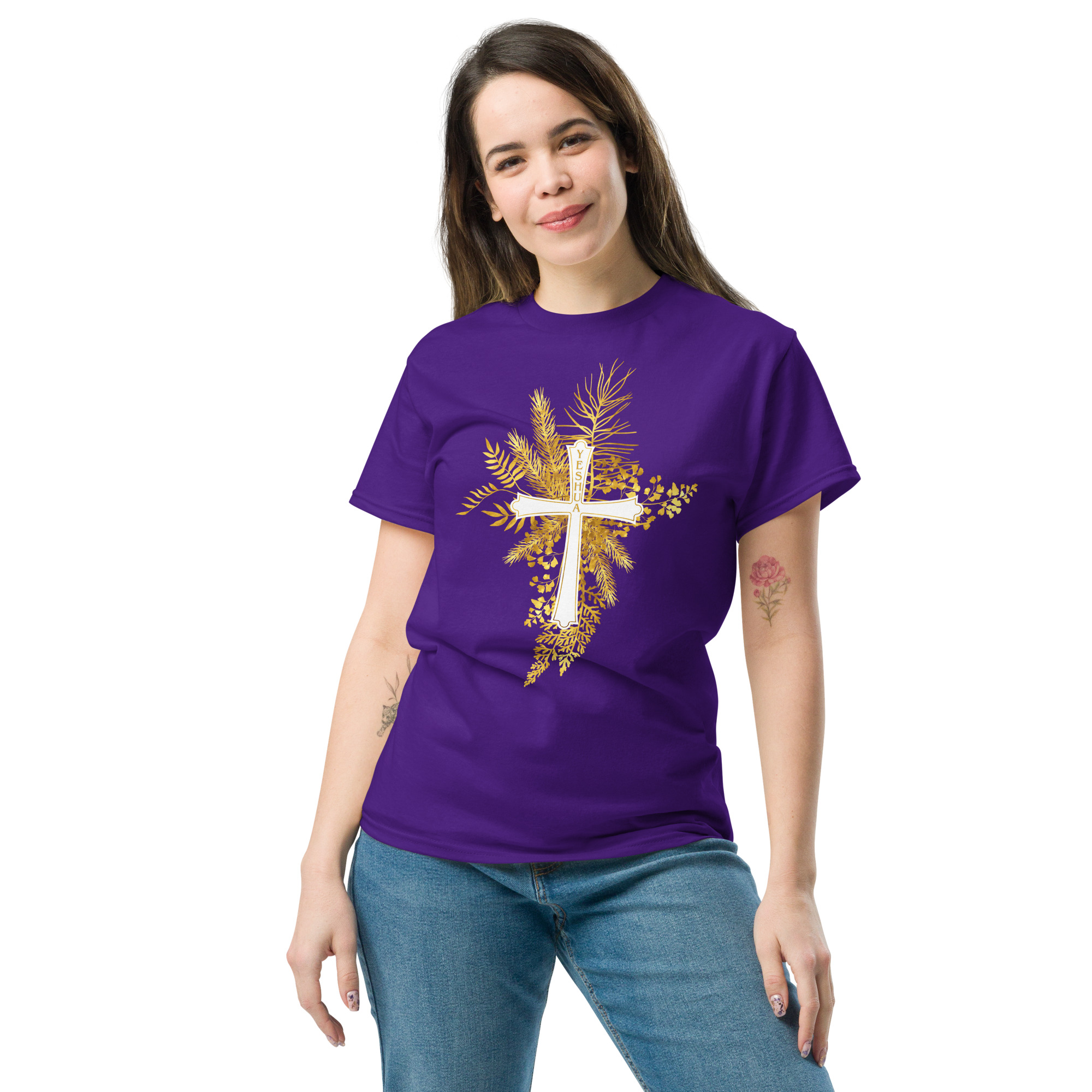 Yeshua – Golden Cross Edition | T-Shirt für alle – Bild 4