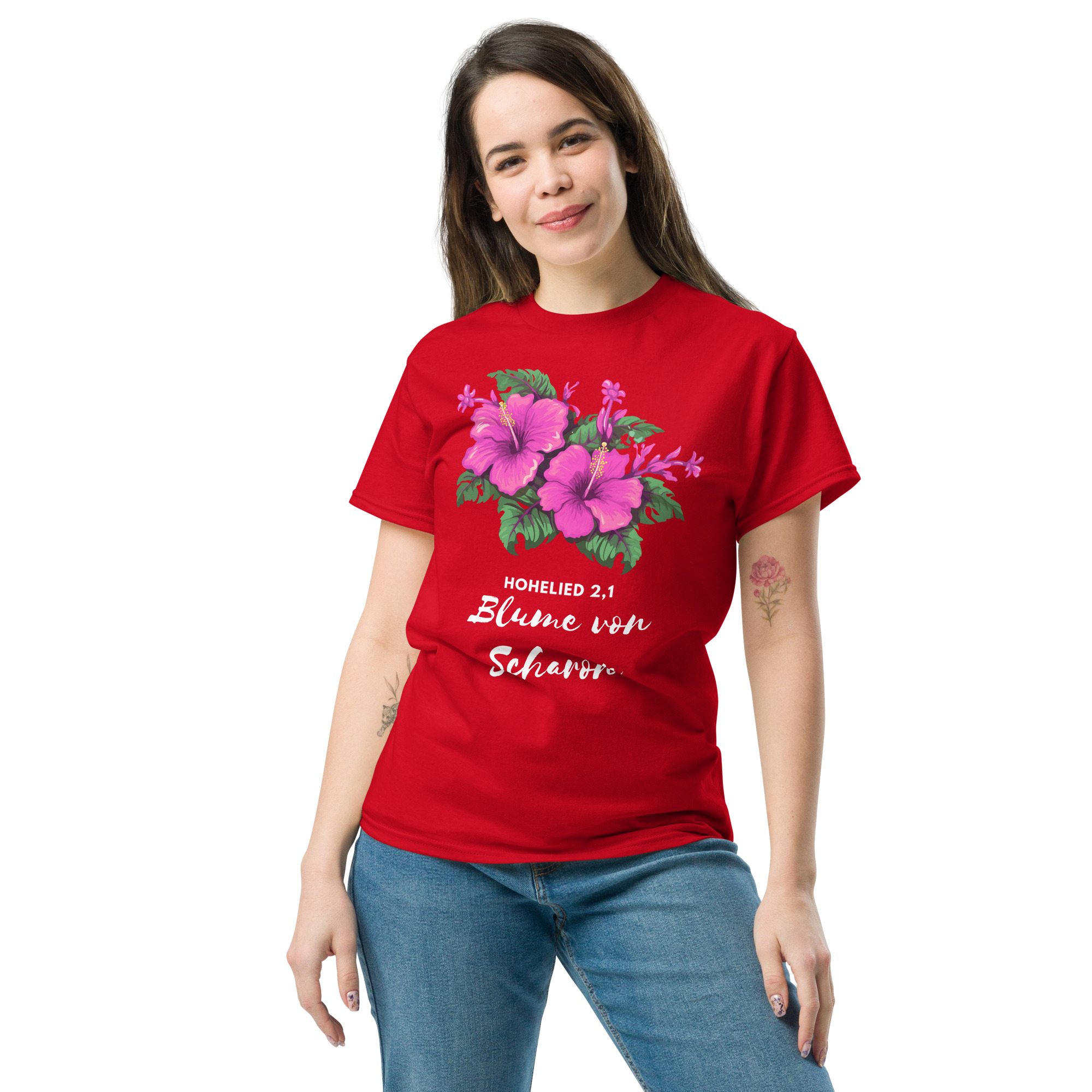 Hohelied 2,1 - Blume von Scharon | T-Shirt für alle – Bild 4
