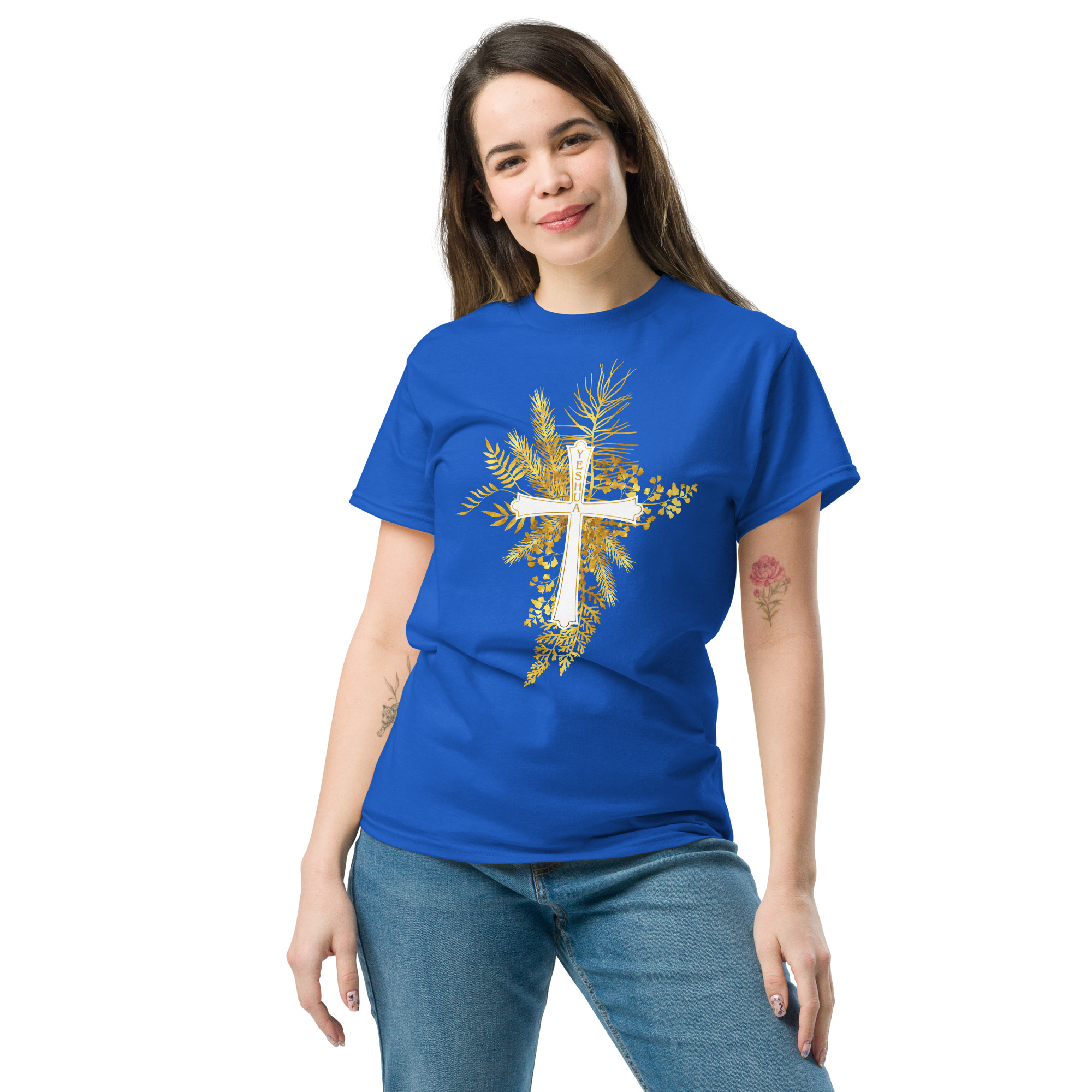 Yeshua – Golden Cross Edition | T-Shirt für alle – Bild 6