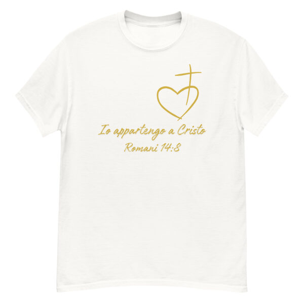 Io appartengo a Cristo Motiv Herz Kreuz | T-Shirt für alle – Bild 7