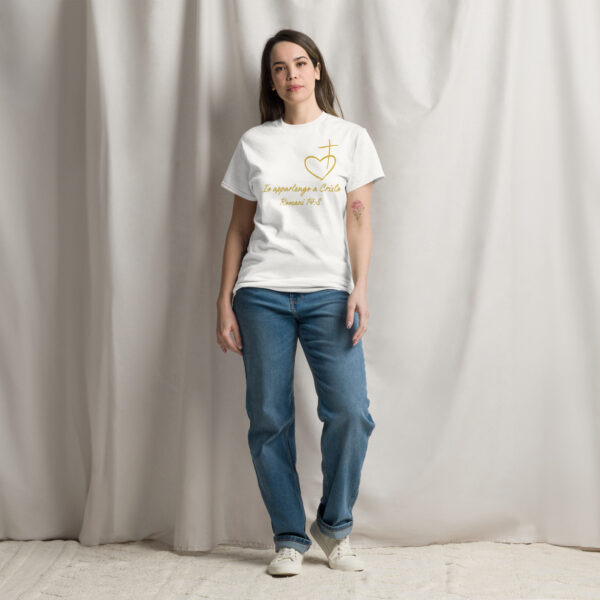 Io appartengo a Cristo Motiv Herz Kreuz | T-Shirt für alle – Bild 8