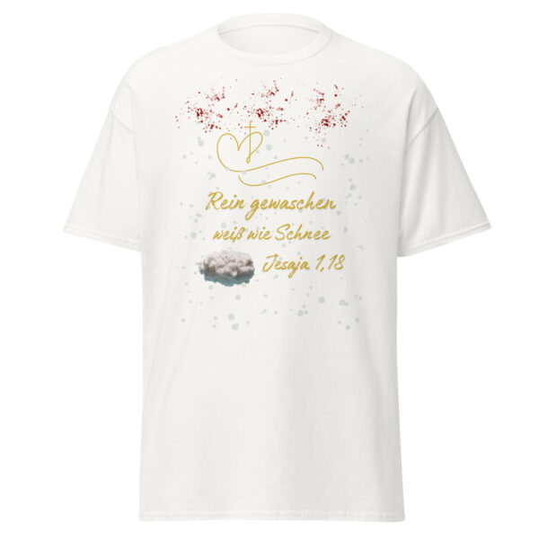 Rein gewaschen - Jesaja 1,18 | T-Shirt für alle – Bild 4