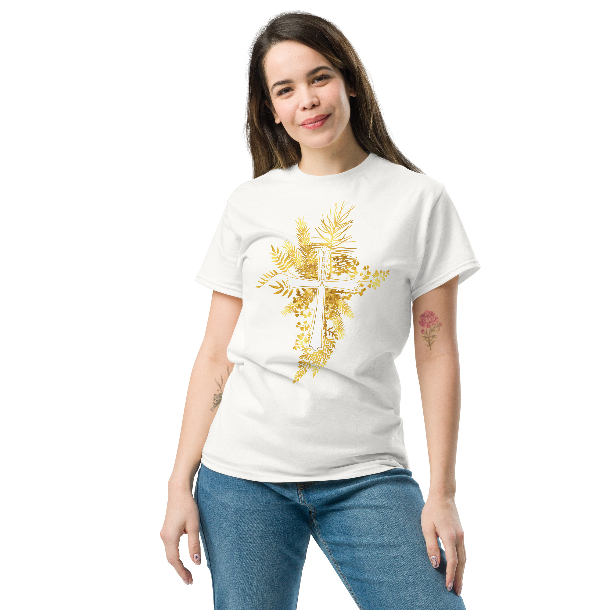 Yeshua – Golden Cross Edition | T-Shirt für alle – Bild 10