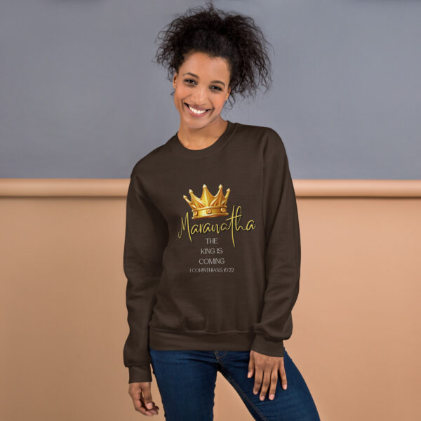 Maranatha The King is Coming – 1 Corinthians 16:22 | Pullover für alle – Bild 3