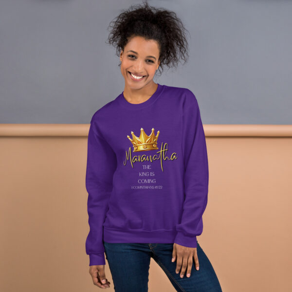 Maranatha The King is Coming – 1 Corinthians 16:22 | Pullover für alle – Bild 4