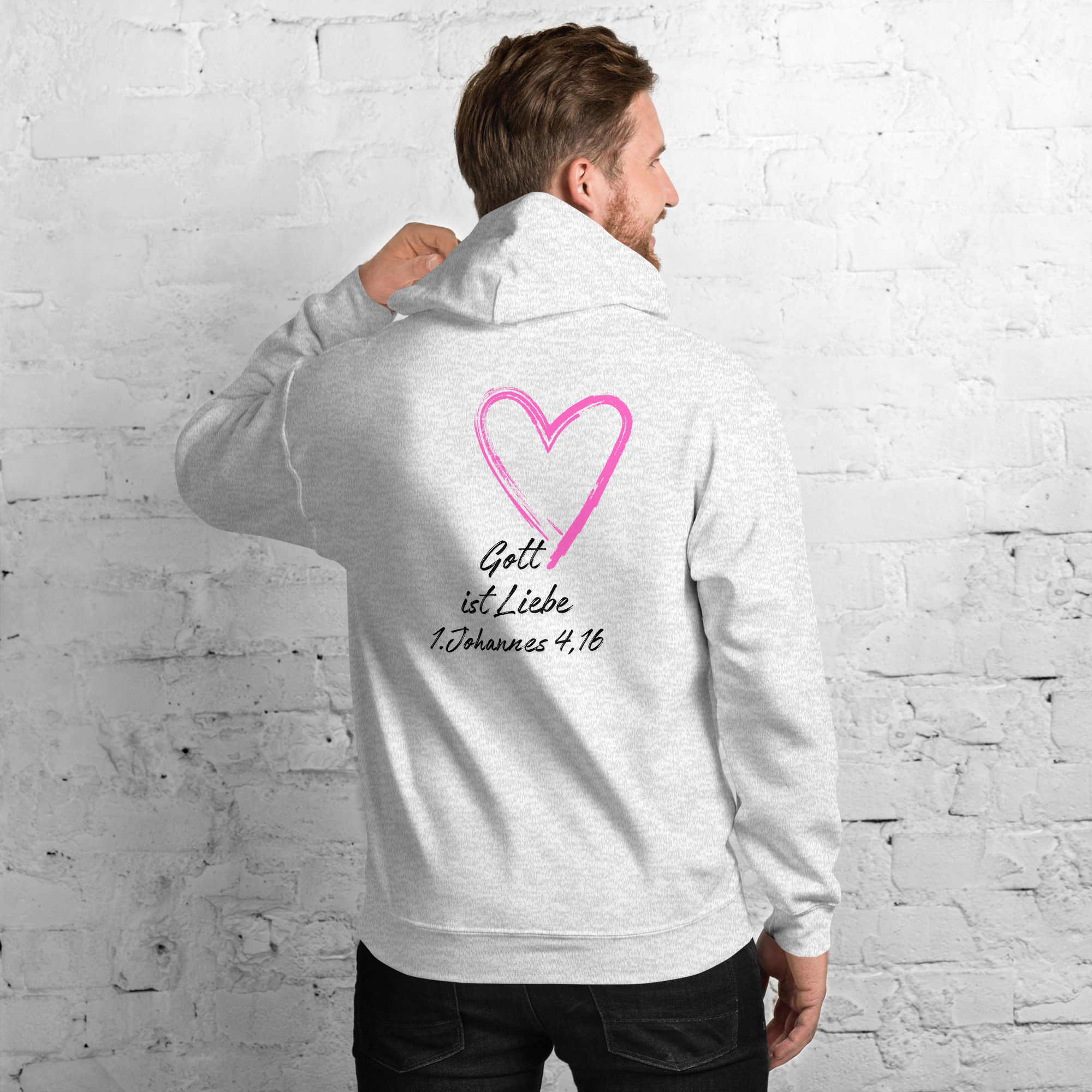 Gott ist Liebe Motiv 3 | Kapuzenpullover für alle – Bild 18