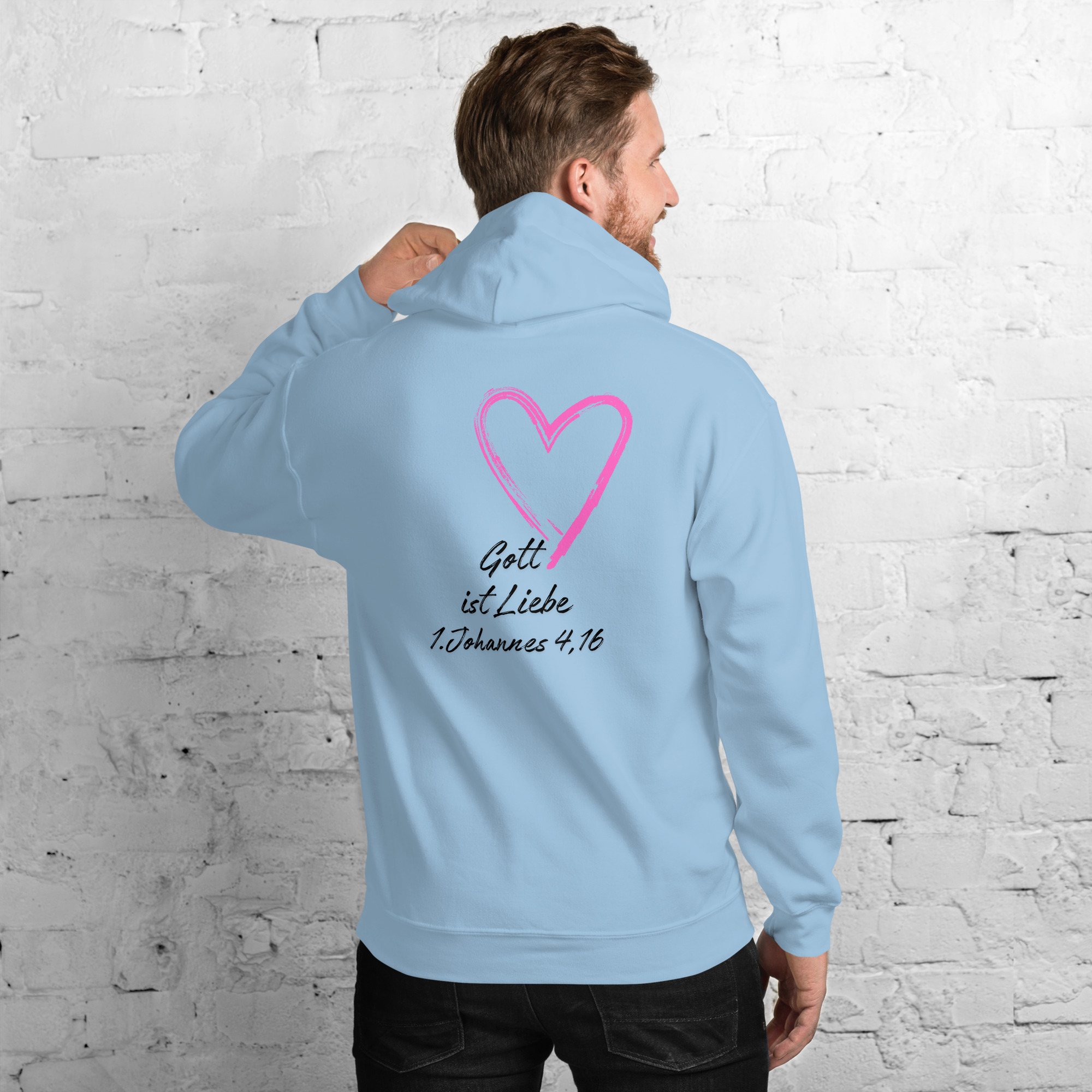 Gott ist Liebe Motiv 3 | Kapuzenpullover für alle – Bild 15