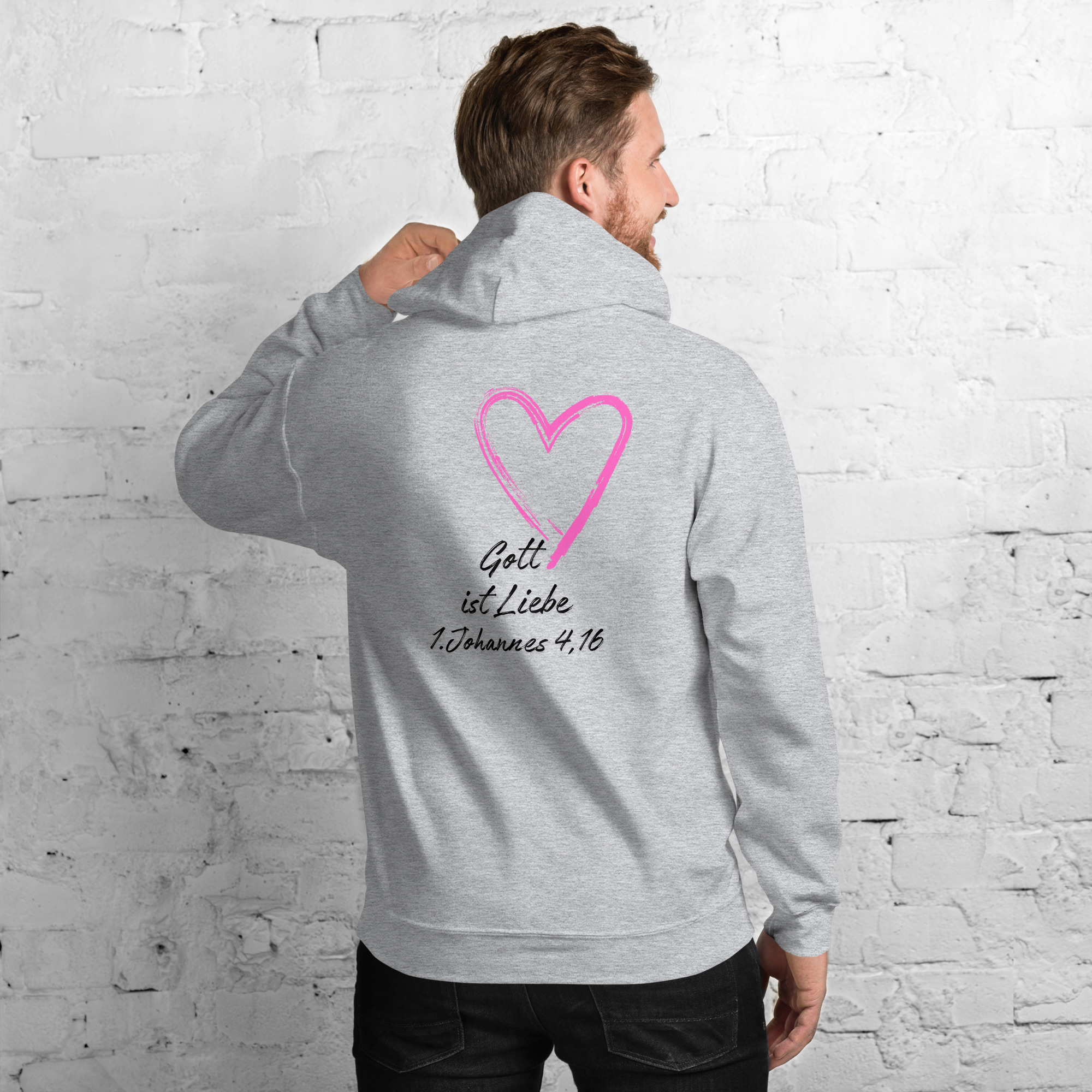 Gott ist Liebe Motiv 3 | Kapuzenpullover für alle – Bild 14