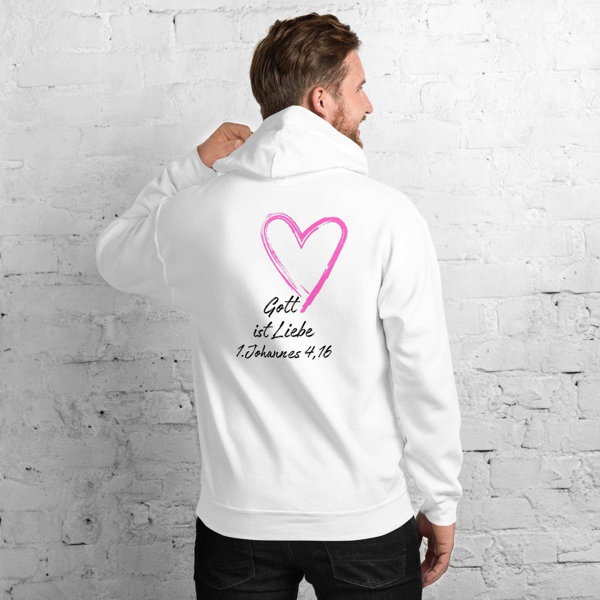 Gott ist Liebe Motiv 3 | Kapuzenpullover für alle