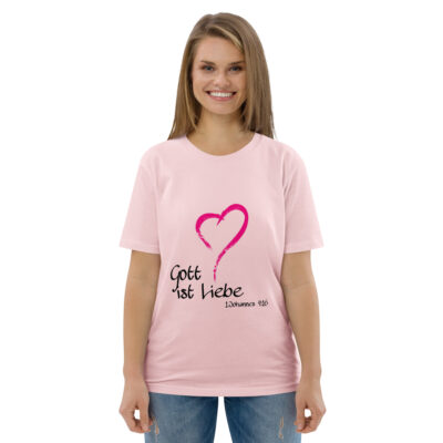 Gott ist Liebe Motiv 1 – Unisex-Bio-Baumwoll-T-Shirt