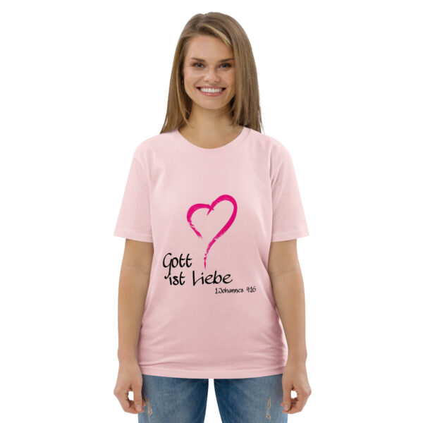 Gott ist Liebe Motiv 1 – Unisex-Bio-Baumwoll-T-Shirt