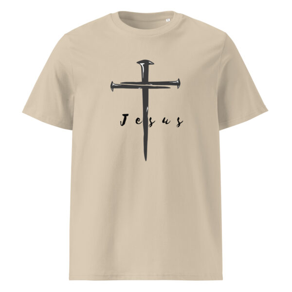 Jesus – Kreuz aus Nägeln | Bio-Baumwolle T-Shirt für alle – Bild 4