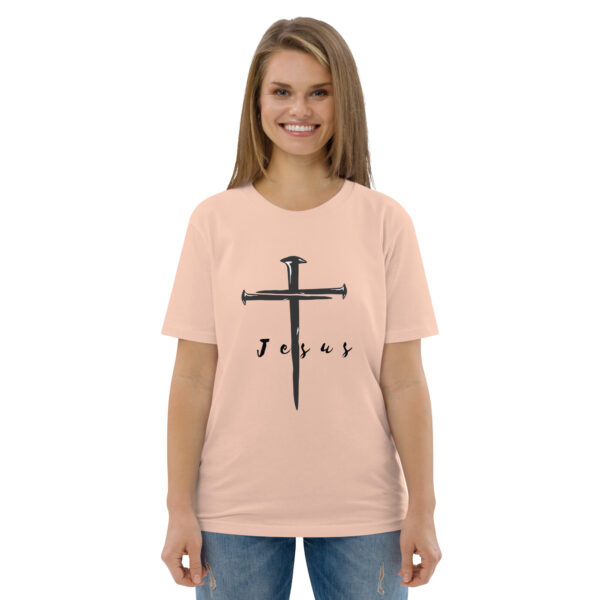 Jesus – Kreuz aus Nägeln | Bio-Baumwolle T-Shirt für alle – Bild 12