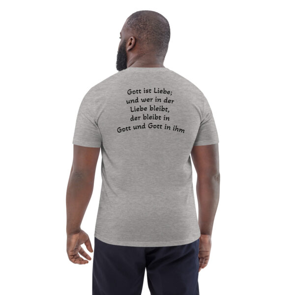 Gott ist Liebe Motiv 1 – Unisex-Bio-Baumwoll-T-Shirt – Bild 31