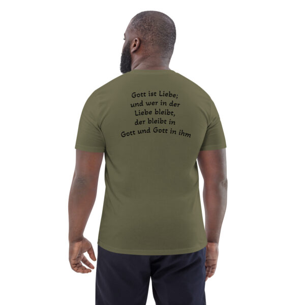 Gott ist Liebe Motiv 1 – Unisex-Bio-Baumwoll-T-Shirt – Bild 29