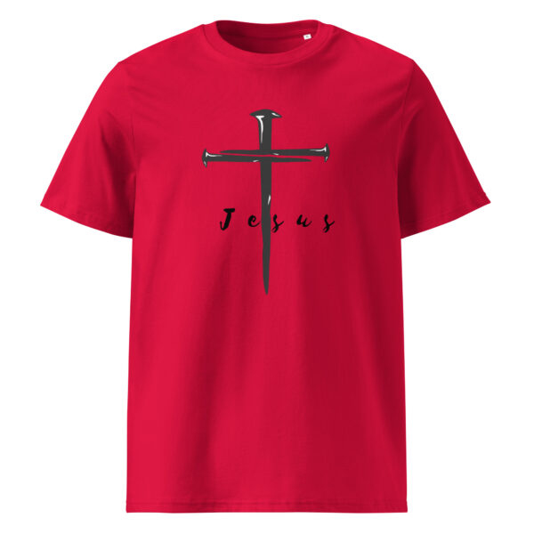 Jesus – Kreuz aus Nägeln | Bio-Baumwolle T-Shirt für alle – Bild 2