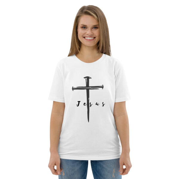 Jesus – Kreuz aus Nägeln | Bio-Baumwolle T-Shirt für alle – Bild 14