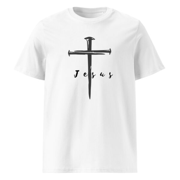 Jesus – Kreuz aus Nägeln | Bio-Baumwolle T-Shirt für alle – Bild 7