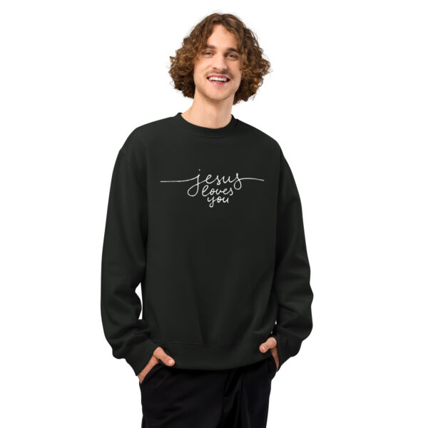 Jesus Loves You - Schwerer Oversized Pullover – Bild 2