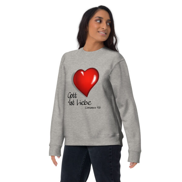 Gott ist Liebe Motiv 2 - Premium-Pullover für alle – Bild 10