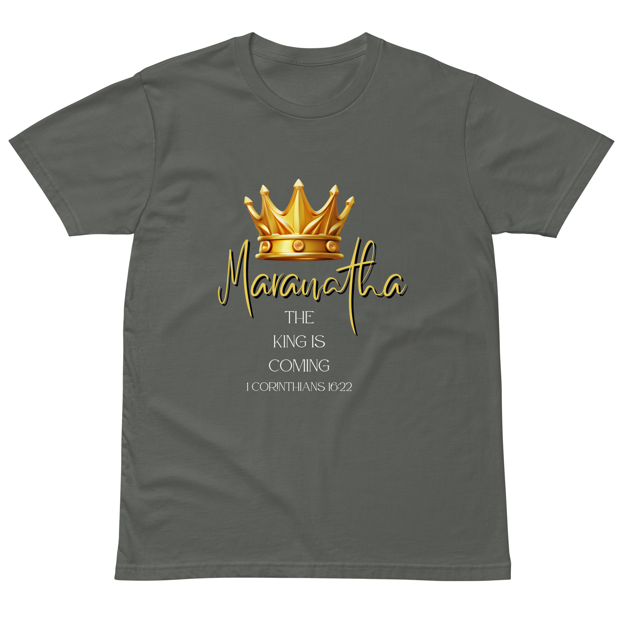 Maranatha The King is Coming – 1 Corinthians 16:22 | Premium T-Shirt für alle – Bild 12