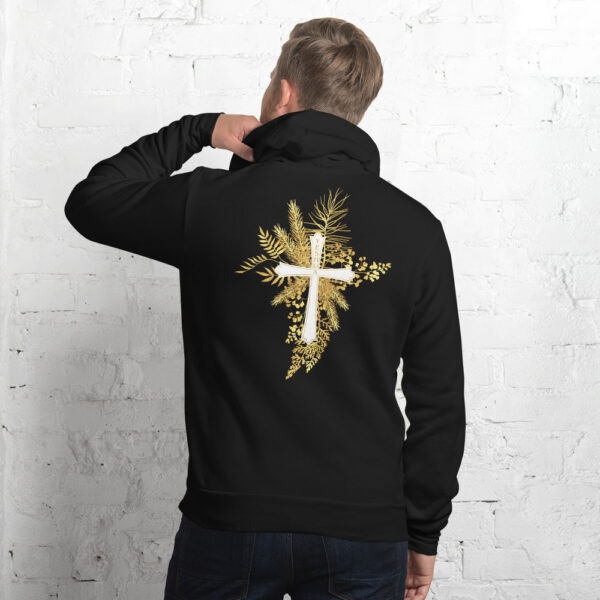Yeshua – Golden Cross Edition | Kapuzenpullover für alle | beidseitig bedruckt – Bild 9