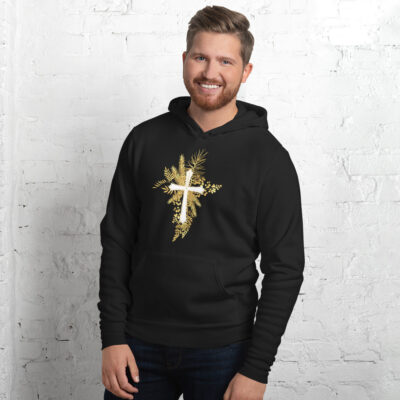 Yeshua – Golden Cross Edition | Kapuzenpullover für alle | beidseitig bedruckt