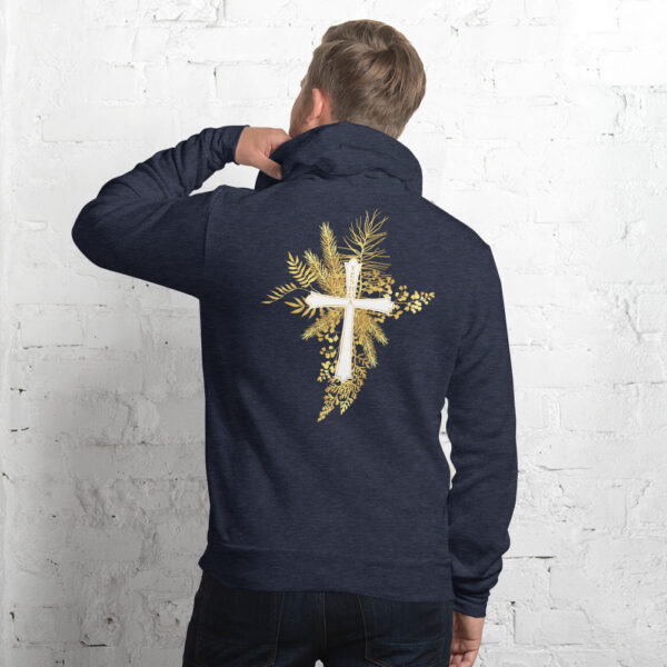 Yeshua – Golden Cross Edition | Kapuzenpullover für alle | beidseitig bedruckt – Bild 12