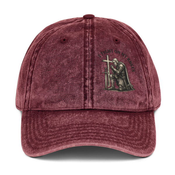 I Fight On My Knees | Vintage Baumwoll Cap – Bild 3