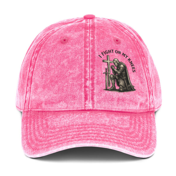 I Fight On My Knees | Vintage Baumwoll Cap – Bild 5