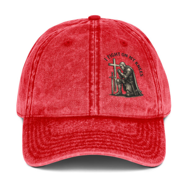 I Fight On My Knees | Vintage Baumwoll Cap – Bild 4