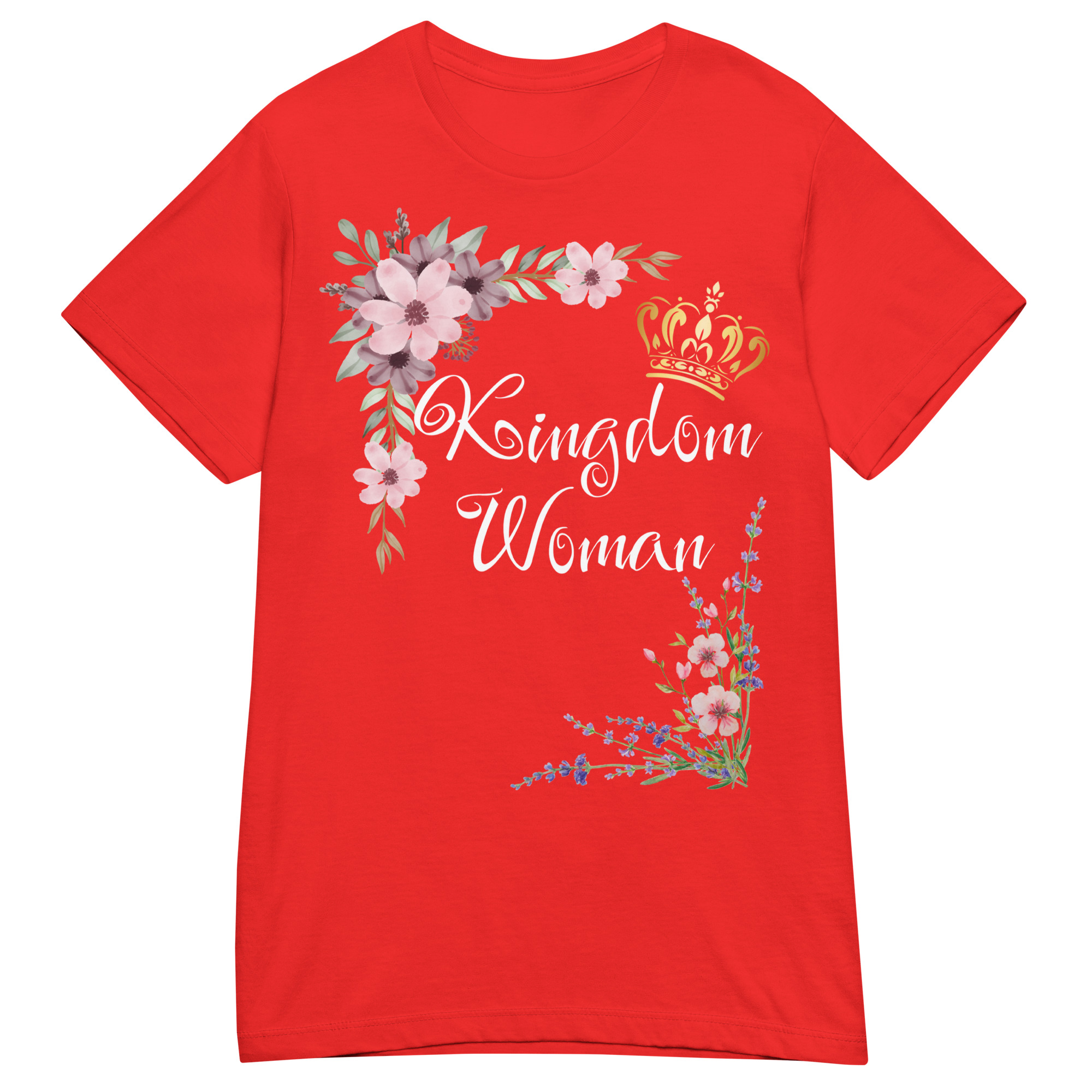 Kingdom Woman mit weißer Schrift | T-Shirt für Damen – Bild 4