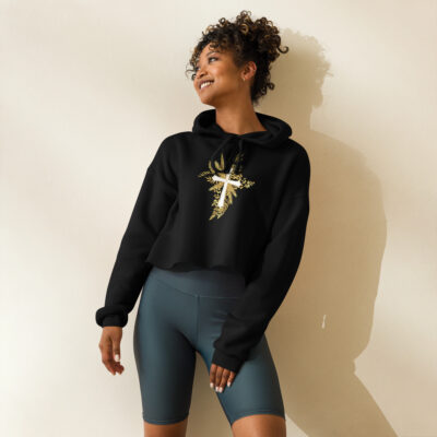 Yeshua – Golden Cross Edition | Crop-Hoodie
