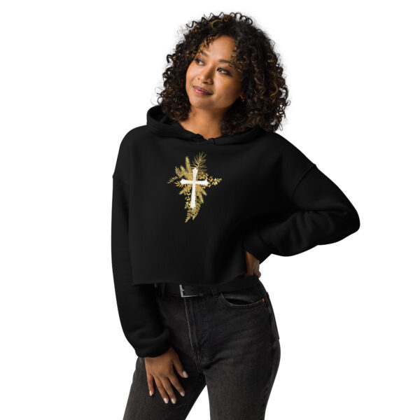 Yeshua – Golden Cross Edition | Crop-Hoodie – Bild 5