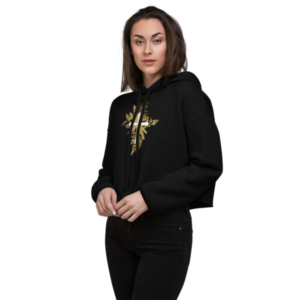 Yeshua – Golden Cross Edition | Crop-Hoodie – Bild 2