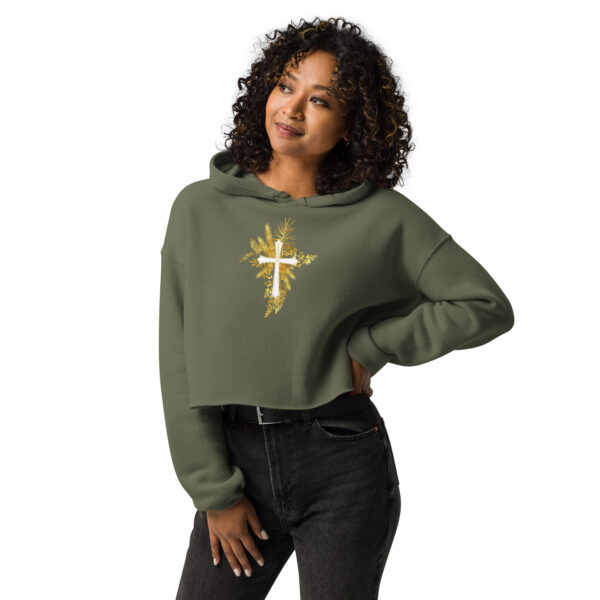Yeshua – Golden Cross Edition | Crop-Hoodie – Bild 4