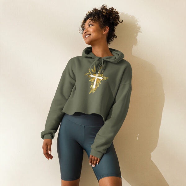 Yeshua – Golden Cross Edition | Crop-Hoodie – Bild 14