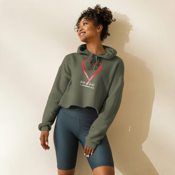 Gott ist Liebe Motiv 4 | Crop-Hoodie – Bild 3