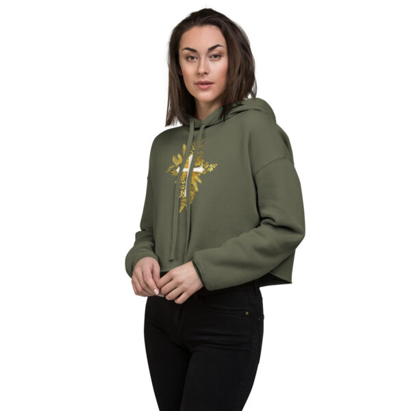 Yeshua – Golden Cross Edition | Crop-Hoodie – Bild 3