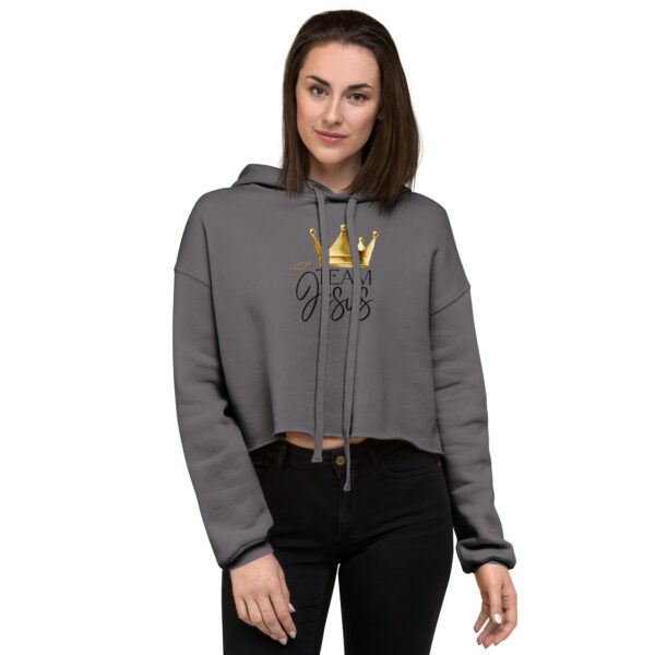 Team Jesus – Krone des Lebens | Crop-Hoodie – Bild 3