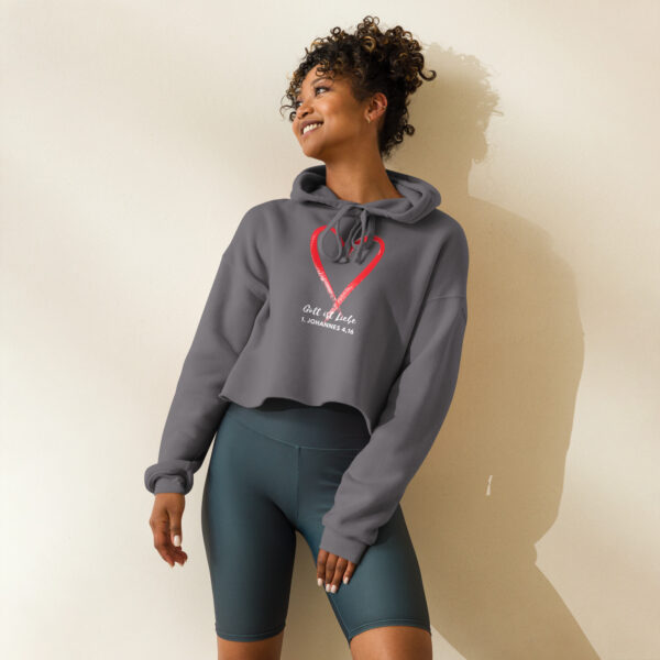 Gott ist Liebe Motiv 4 | Crop-Hoodie – Bild 4
