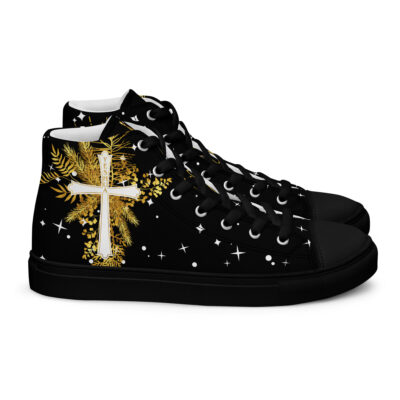 Shine of the Cross - High-Top Leinenschuhe für Damen
