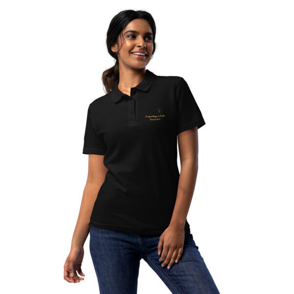 Io appartengo a Cristo Motiv Kreuz | Piqué-Poloshirt für Damen | Stickerei – Bild 6